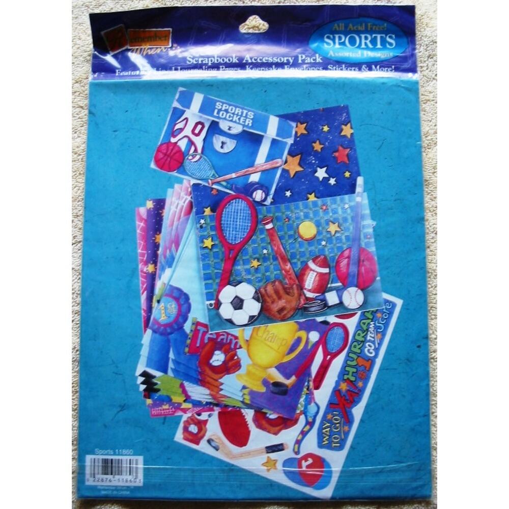 Remember When Scrapbook Accessory Pack Sports Themed Create School Memory Book